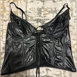 Pretty Little Thing Leather Top